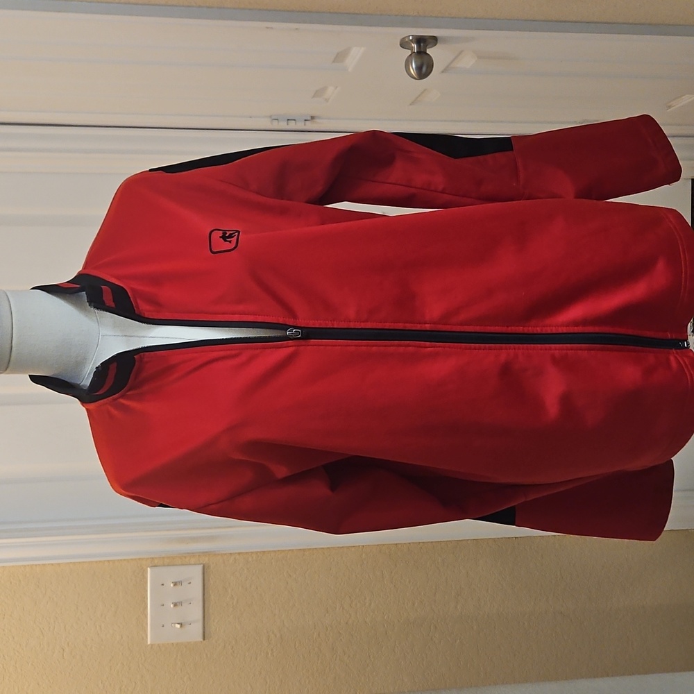 AND1 RED & BLACK BASKETBALL WARM-UP JACKET - FULL ZIPPER Size Small